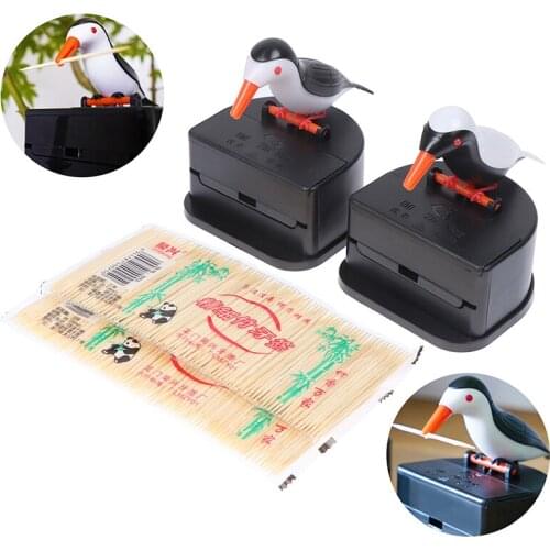 Small Cute Bird Toothpick Container Automatic Toothpick Dispenser Toothpick DIY Table Decoration Ornament Kitchen Accessories