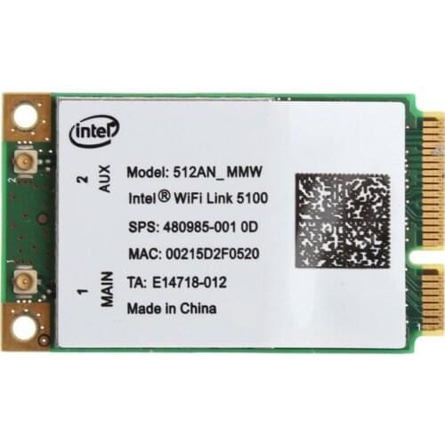 Mini pcie Card for Link Intel 5100 WIFI 512AN_MMW 300M 2.4/5GHz full card, dell asus acer