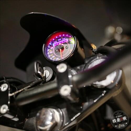 Retro motorcycles custom universal mini Stainless steel mechanical odometer speedometer mash