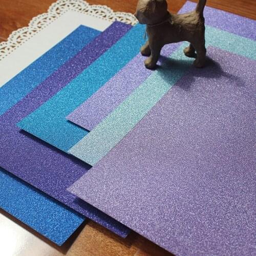 2019 New 30Sheets/Pack A4 Glitter Sequins Card Paper Handmade Holographic Metallic Scrapbook Paper Decoration