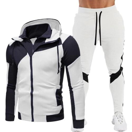 New Autumn Winter Mens Sets Brand Sportswear Tracksuits Mens Clothes Hoodies+Pants Sets Male Streetswear Coat Jackets