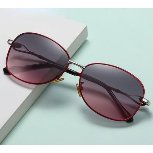 New Fashion Polarized Big Frame Two-tone Women Sunglasses Ladies Trend Colorful Multicolor Outdoor Sunglasses UV Protection