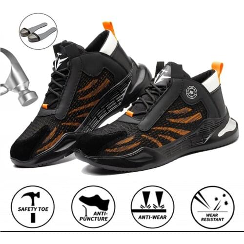 New Design Work Safety Shoes Boots For Men Outdoor Security Steel Toe Cap Shoes Boots Construction Safety Work Shoes Men