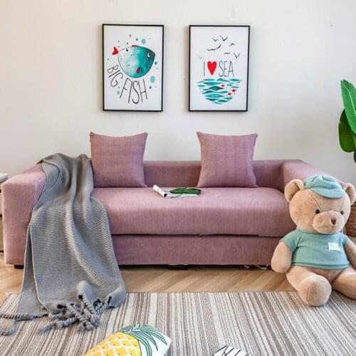 Solid Color Sofa cover all-inclusive slip-resistant sectional elastic full Couch Cover sofa Towel Single/Two/Three/Four-seater