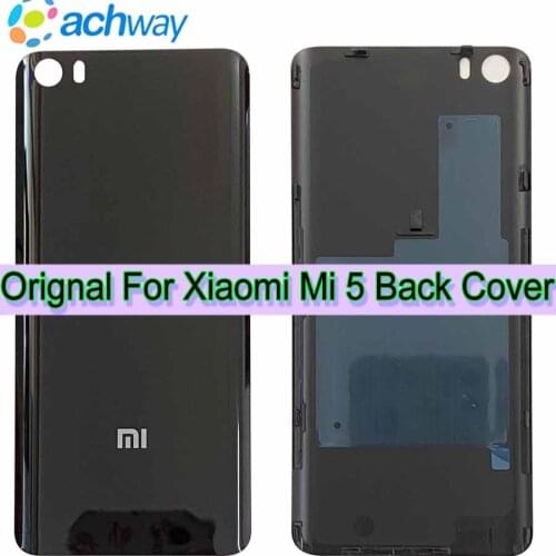 High Quality For Xiaomi Mi 5 Mi5 Back Battery Cover Phone Case Housing Replacement For XIAOMI Mi 5 MI5 Battery Cover Back Glass