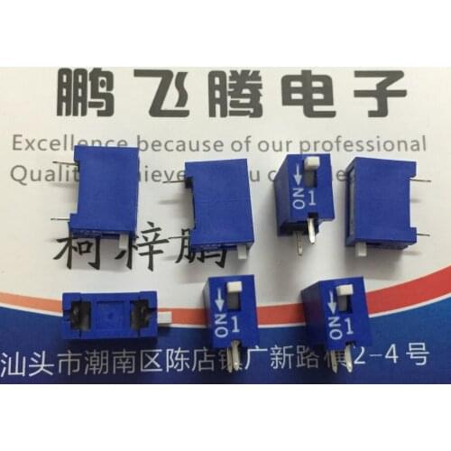 Original new 100% 1 digit dialing switch 1P keyboard type side dial 2.54 spacing blue horizontal dial code