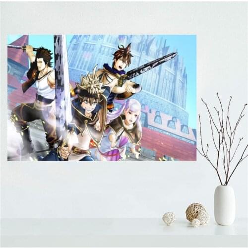 Black Clover Anime Girl Poster Paintings For Living Room Wall Art Canvas Fabric Cloth Decoration Poster Wall Art Unframed 0224