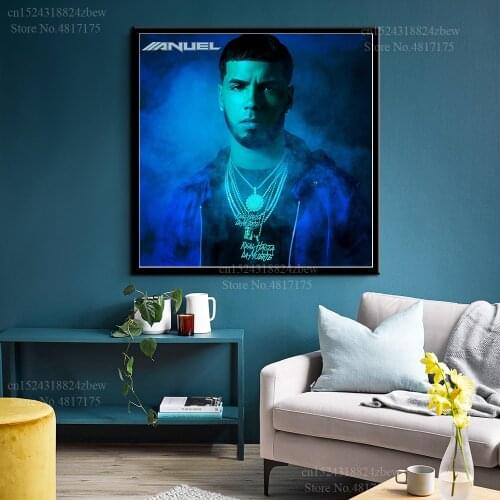 Anuel AA Poster Rapper Singer Music Album Real Hasta la Muerte Emmanuel Canvas Painting Wall Art Posters and Prints Home Decor