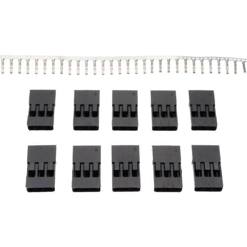 30pcs Gold Plated Female Pins with 10pcs Housing Connectors Servo Connector Parts For RC Car Model Servo Accessories