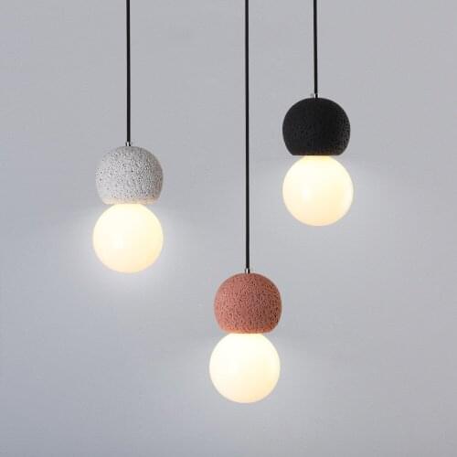 Modern led stone luminaire suspendu industrial lamp deco maison commercial lighting kitchen dining bar chandelier dining room