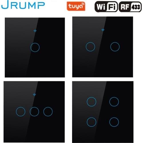 Wifi Smart Touch Switch Light Switches Wireless Remote Control Wall Switch With Alexa Echo Google Home Luxury tempered glass pan