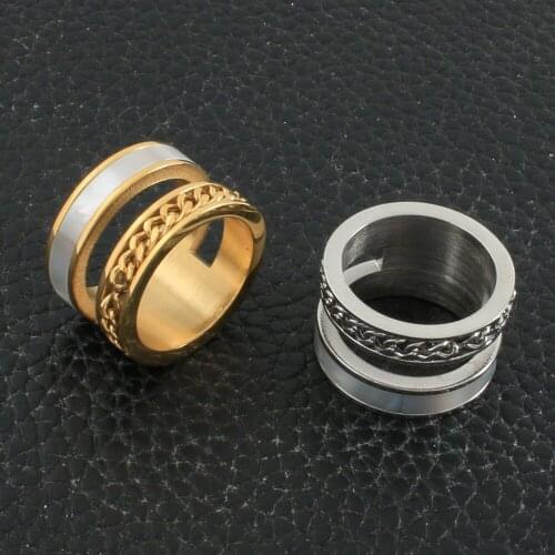 Stainless Steel Jewelry Gold Color Rings Wholesale For Women Fashion Gift Newest RBJZADBJ