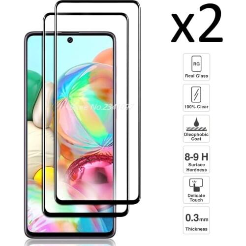 2pcs Tempered Glass For Samsung Galaxy A71 A51 A41 A31 A21 A21s A11 A01 Screen Protector Glass protective armored safety film