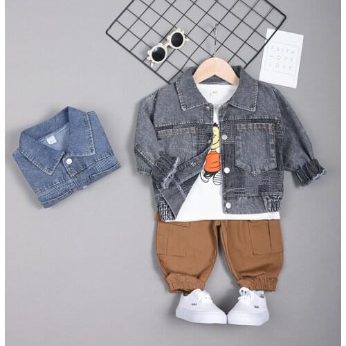 0-5 Year Spring Autumn Boy Girl Clothing Set 2021 New Fashion Active Coat+Shirt+Pant Kid Children Baby Toddler Boy Girl Clothing