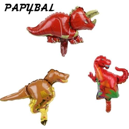 10pcs Mini Dinosaur Foil Balloon Boys Animal Balloon Childrens Dinosaur Birthday Party Jurassic World Decorations Globos Toys