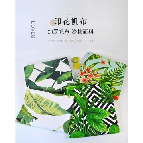 100cm*150cm/Piece, Plant Printing Thickened Cotton Canvas Cloth, Clothing Tablecloth, Curtain Pillow Fabric, DIY Manual Material