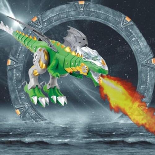 2021 New Large Spray Mechanical Dinosaurs Cartoon Electronic Walking Animal Model Dinosaurio juguete Robot Pterosaurs Kids Toys