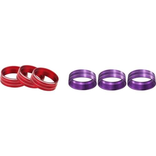 3Pcs Air Conditioner Switch Cover Interior Control Knob Covers Audio for Dodge Challenger 2009-2014 Accessories