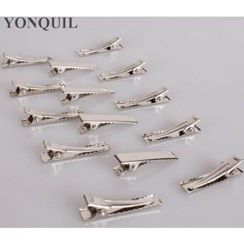 300PCS/LOT Alligator Clips 32MM DIY Hairclips New Prong Barrettes & Brooch Clips Finding Crocodile Clips For Hair Accessories