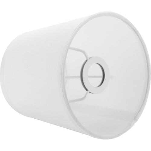 6pcs Natural Linen Clip On Lamp Shades Vintage Chandelier Lamp Shades for Hotel Restaurant Home