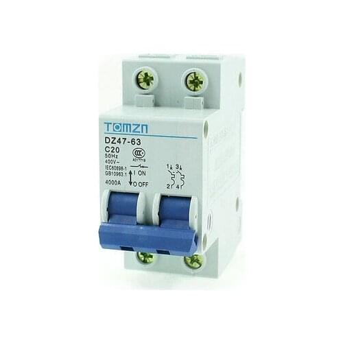 AC 400V 20A 2 Poles 2P Overload Protection MCB Mini Circuit Breaker