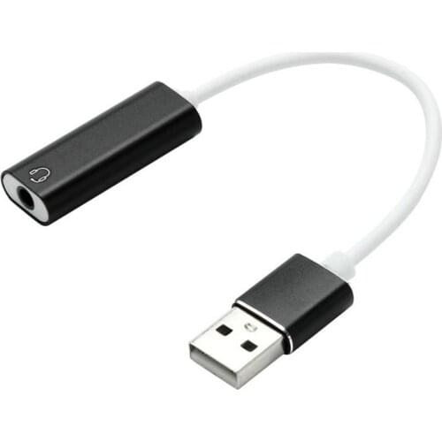 3.5 Mm Usb To Earphone Headset Audio Adapter Cable External Stereo Sound Card Jack For PhoneComputer Laptop Pc Ps3 Ps4 Connect