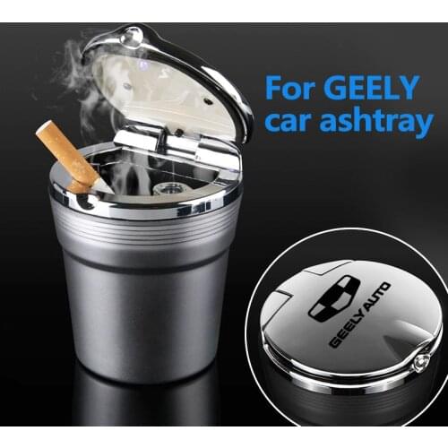 Car Led Lights Creative Personality ashtray cigarette dustbin for Geely Atlas Boyue X7 EX7 Borui GT GC9 car accessories interior