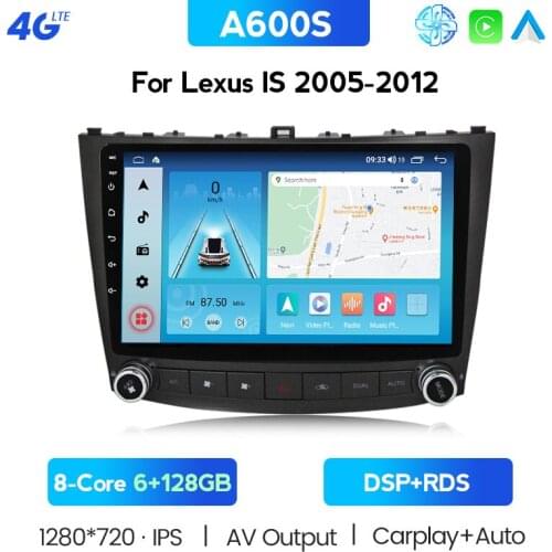 Car Radio Android 10.0 9'' BT DVD Player For Lexus IS250 IS300 IS200 IS220 IS350 2005-2012 Stereo 2 Din Head Unit GPS Navigation