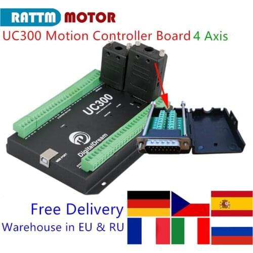 【RUS/EU Free Ship】UC300 CNC Controller USB Mach3 4 Axis Motion Control Card NVUM Upgraded for CNC Router Milling Machine