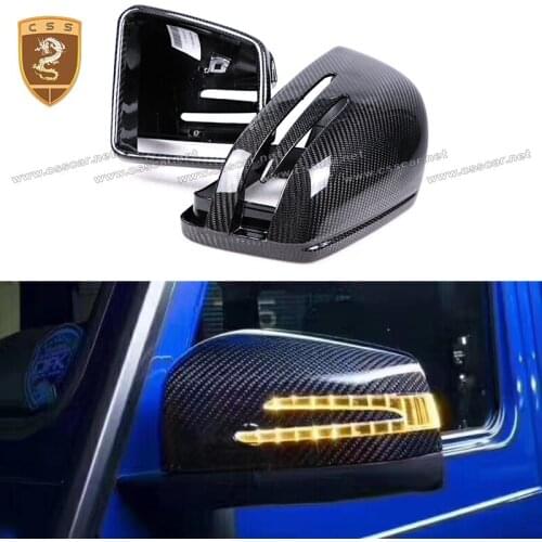 Real Carbon Fiber Black Red Rear Mirror Cover for 2014-2018 Benz G Class W463 Replacements rearview mirror shell caps decoration