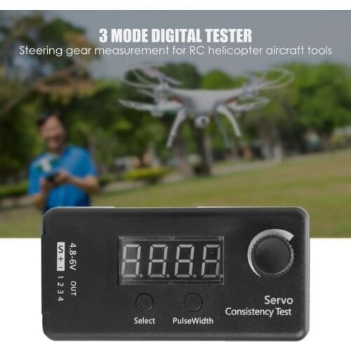 DC 4.8-6V Mini 3 Modes Digital Servo/ESC Consistency Tester Steering Gear Measurement for RC Helicopter Airplane Car Tool