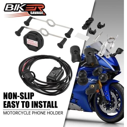 Phone Holder Motorcycle For YAMAHA YZF R6 2004 2017 YZF-R1 2018 2007 Accessories Frame Support GPS Navigation Stand USB Charger