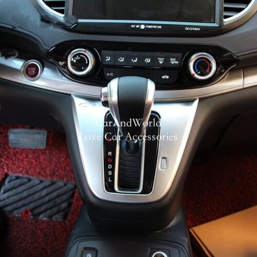 For Honda CR-V CRV 2012-2016 Interior Frame Gearbox Shift Knob Head Cover Console Protector Decoration Trims Car ABS Accessories