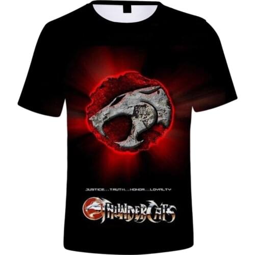 Kawaii Anime T Shirt Thundercat Summer Harajuku Tees Cartoon T Shirt Women Short Sleeve Mens Clthoes Funny Men 3D Thunder Tops
