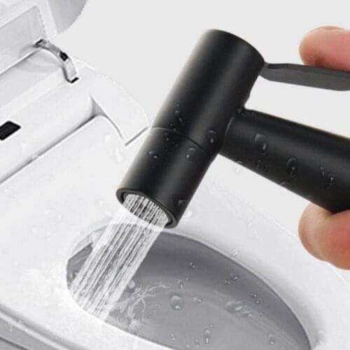 KKTNSG Matt black Bidet Sprayer Toilet Bidet faucet Bathroom Shattaf Valve Jet Set anal wash toilet bidet seat Stainless Steel