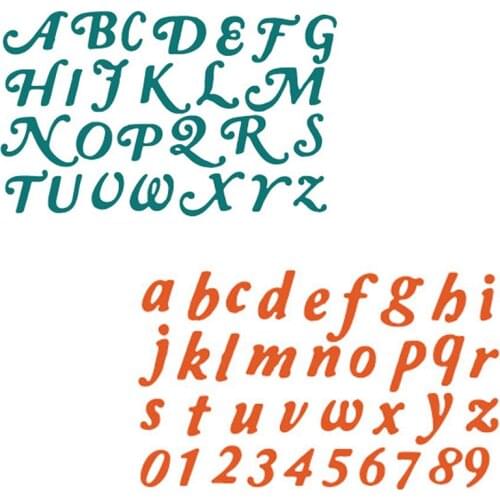 Metal Cutting Dies Set Upper Lower Case Alphabets Letters 0-9 Number Artistic Font DIY Scrapbooking Making Template 2021 New