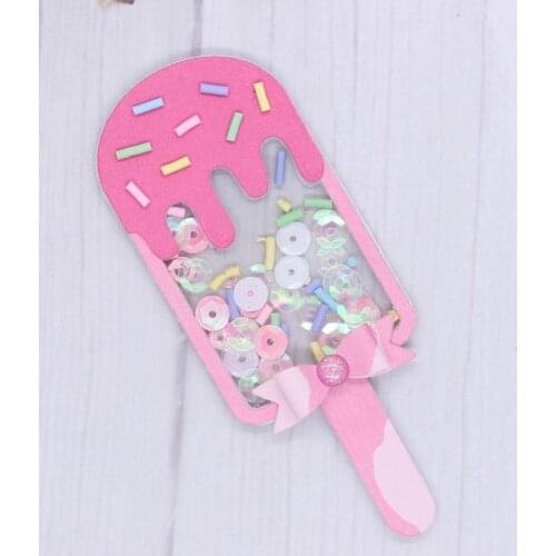 KSCRAFT Cute Popsicle Shaker Metal Cutting Dies Stencils for DIY Scrapbooking Decorative Embossing DIY Paper Cards