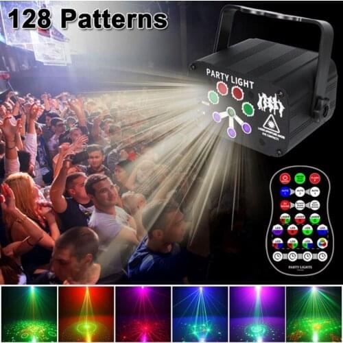 Mini RGB Disco Light DJ LED Laser Stage Projector Red Blue Green Lamp USB Rechargeable Wedding Birthday Party DJ Lamp