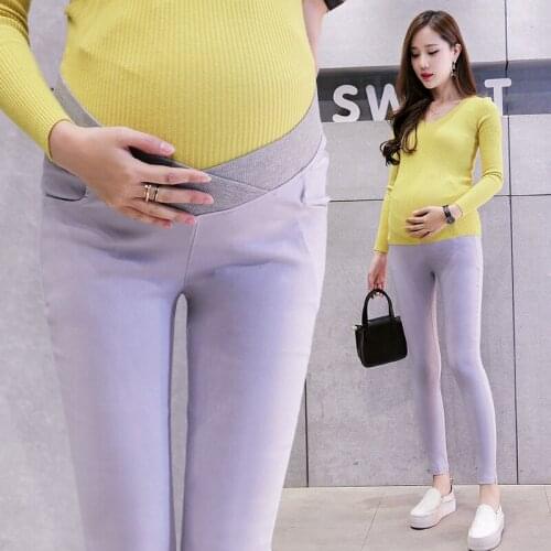 New arrival Pregnancy Pants Maternity Clothes Leggings for Pregnant Women Low Waist Elastic Maternity Pencil Pants