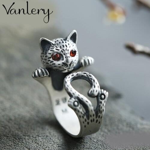 New Gothic Men Cat Rings For Women Jewelry Birthday Gift Romantic Wedding Engagement Drop Shipping 2021