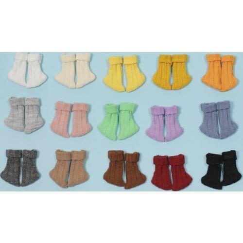 Ob11obitsu11 GSC clay man girl thread flanging socks wool knitting pit strip socks baby clothes
