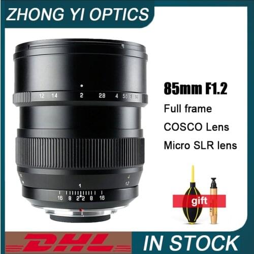 Zhongyi 85mm F1.2 Lens Full-Frame Fixed Focus Portrait For Canon Nikon Sony E Fuji GFX Canon R Nikon Z Pentax Micro SLR Camera