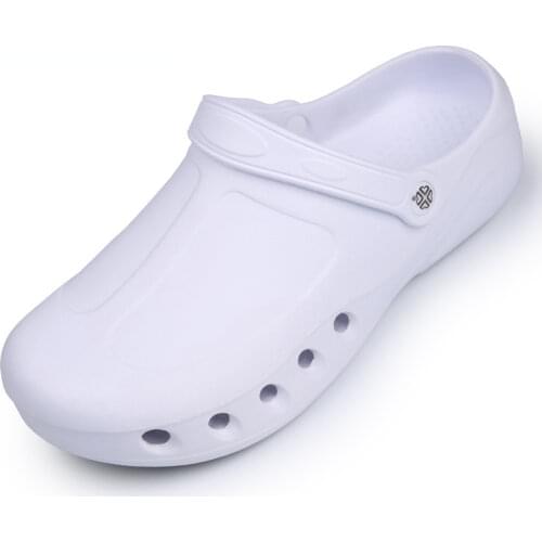 Breathable Kitchen Chef Shoes Hospital Surgical Medical Slippers Nursing Clogs Non-slip Anti-static Clean Work Shoes Size 34-45