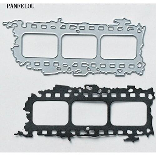 PANFELOU Metal craft Broken film paper die cutting dies for Scrapbooking/DIY Easter wedding Halloween cards