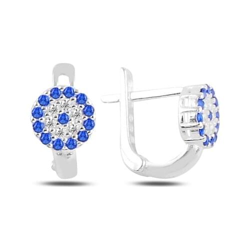 Silver 925 Sterling Society Eye Zircon Cubic Zirconia Child Tag