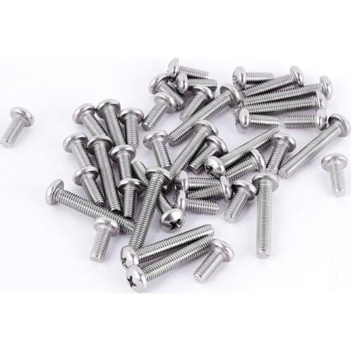 100PCS Hexagon Screw Cross Recessed Pan Head Stainless Steel 304 UNC 4-40 Machine Screws