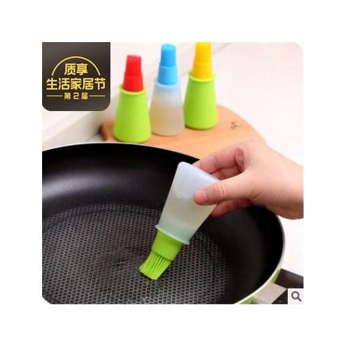 Silicone Oil Bottle with bbq oil brush Basting Brushesfor barbecue baking cooking tools Kitchen Accessories High Quality