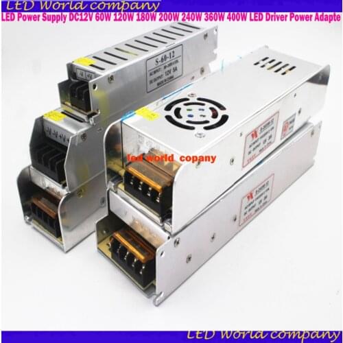 LED Power Supply DC12V 60W 100W 120W 150w 180W 200W 240W 360W LED Driver Power Adapter LED Lighting Transformers
