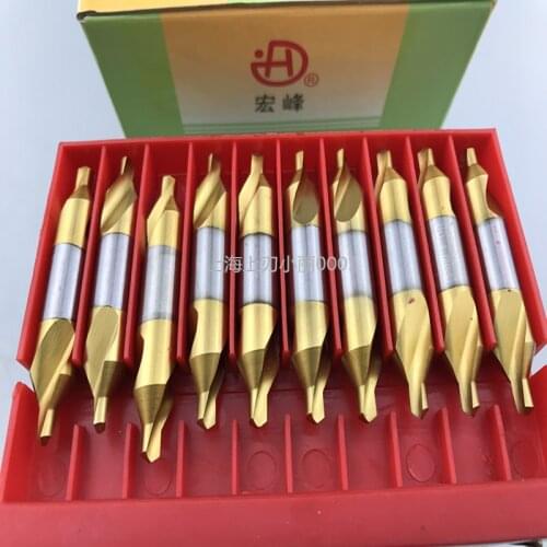 Titanium Plated, fully ground, spiral coated center drill A1-A6