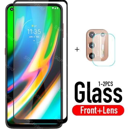 For moto g9 plus glass 2in1 camera lens protector for Motorola moto g 9 plus 9g motog9 plus g9plus tempered glass safety film